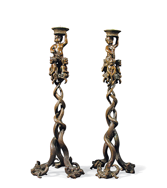 Candlesticks by Christoph Fratin (French, 1800–1864)