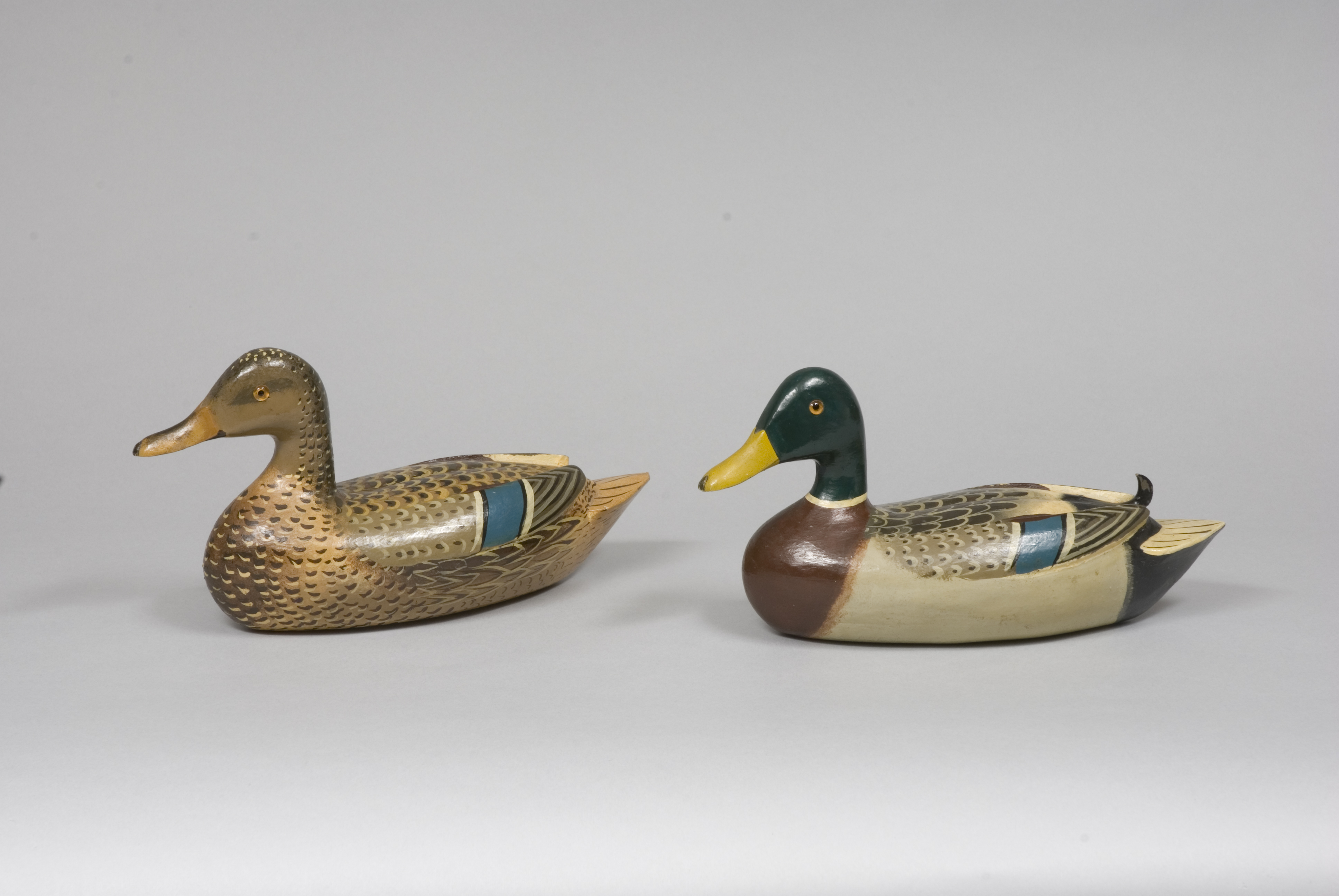 A Pair of 1/2 Size Miniature Mallards