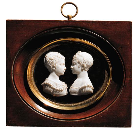 Sevres Biscuit Porcelain Profile Portraits