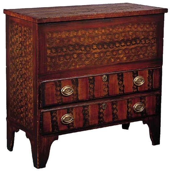 Vermont Two-Drawer Decorated Blanket Box
