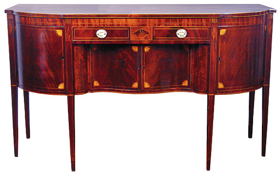 Serpentine-Front Hepplewhite Sideboard