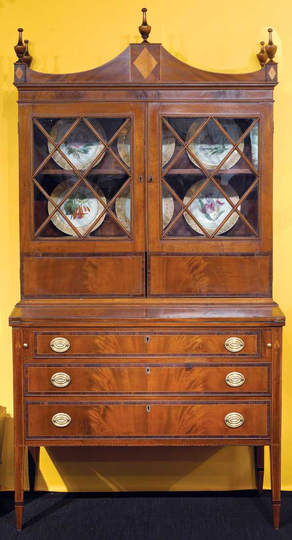 Hepplewhite Inlaid Mahogany Secretary Desk