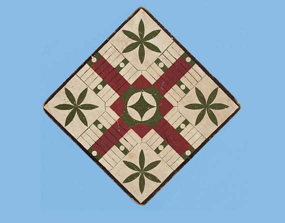Red and Green Parcheesi Board