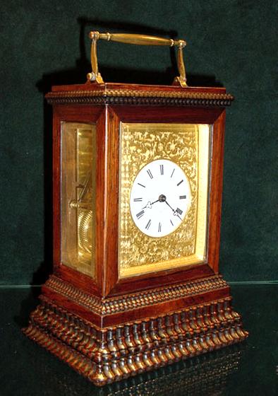 A French Rosewood mantel clock by Hy. Mark