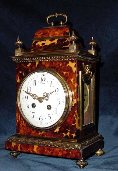 A Tortoiseshell Bracket clock