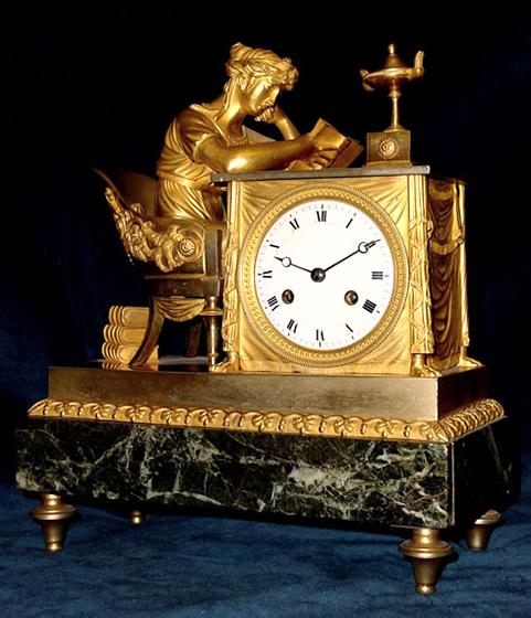 La Lecture mantel clock