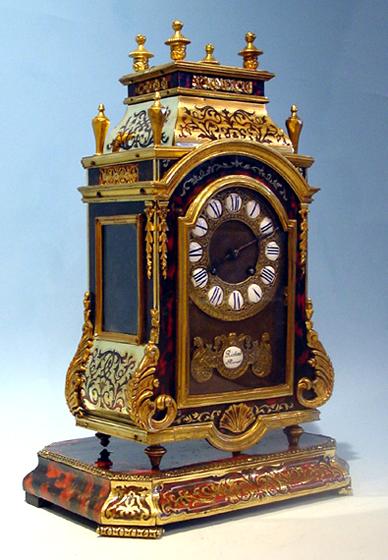 A Boulle clock with stand