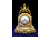 18th century Louis XVI white marble & ormolu clock