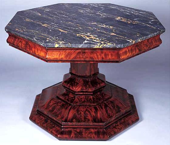 Important Philadelphia Octagonal Marble Top Center