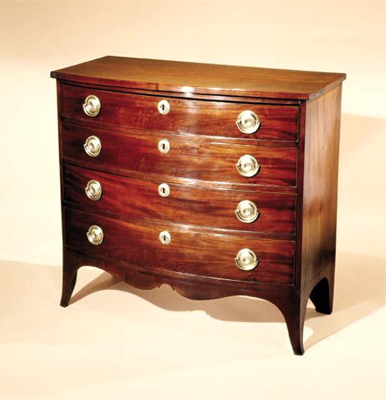 New England-<br>Hepplewhite Mahogany Chest