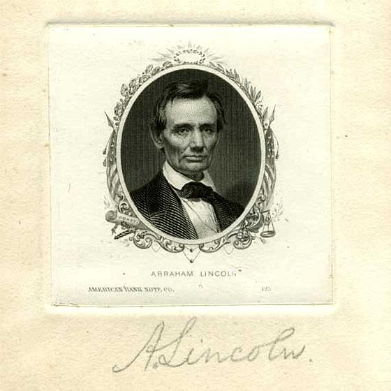 Linclon Autographed Portrait