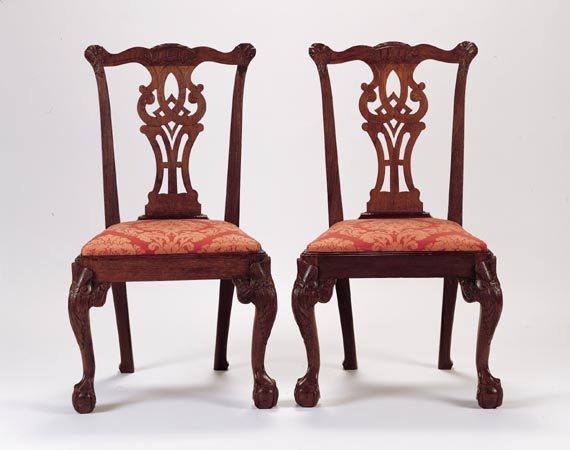 A Rare and Important Pair of Chippendale Mahogany