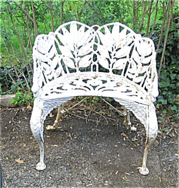 Victorian Cast Iron  Carved Bench
