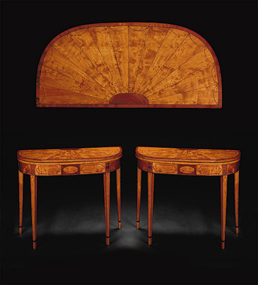 Pair of Satinwood Card Tables