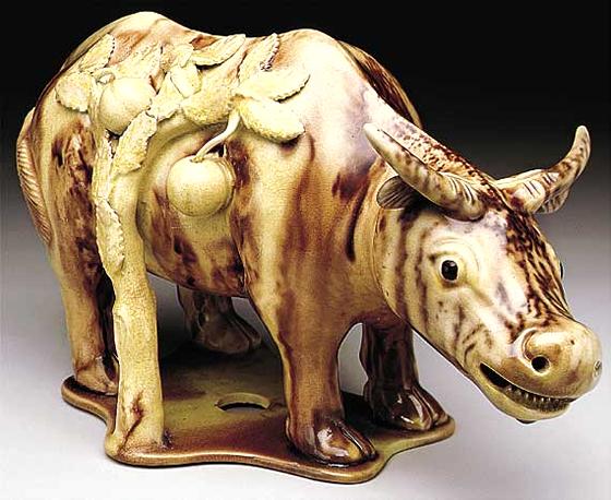 Leadglazed Earthenware Water Buffalo