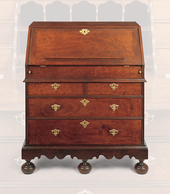 Philadelphia William and Mary Slant Front Desk