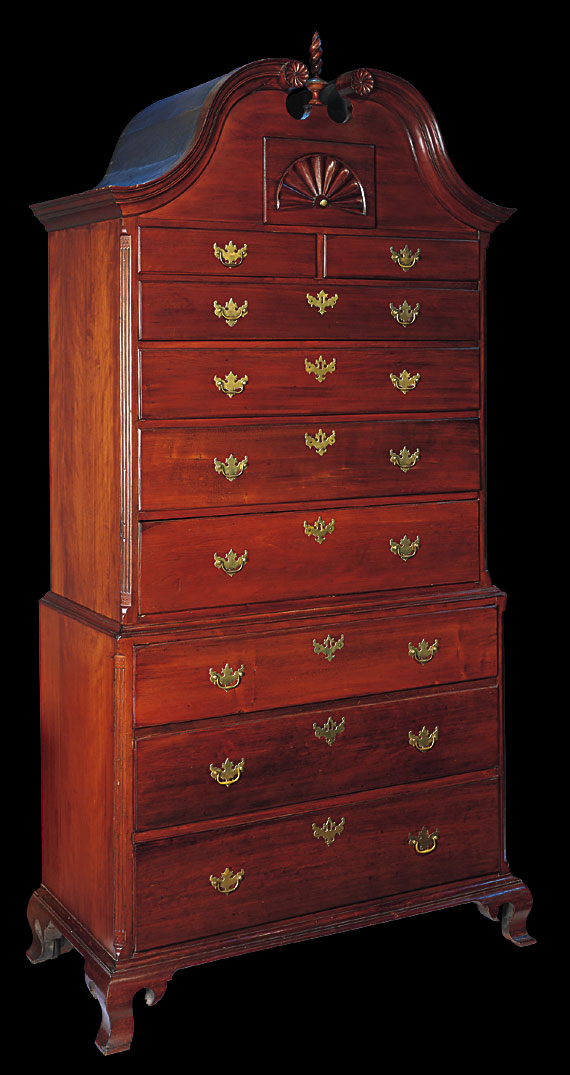 Cherrywood Bonnet-top Chest on Chest