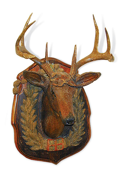 Wood Three-Dimensional Deer Head