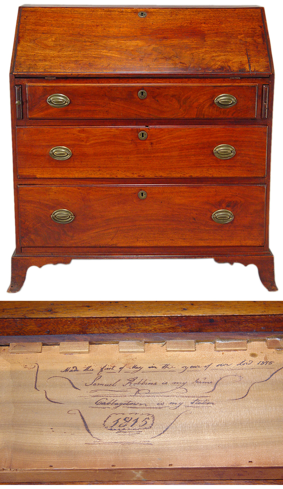 Signed New Jersey Walnut Sland Front Desk