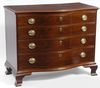A very handsome Chippendale mahogany serpentine front chest of drawers, Newport Rhode Island, circa 1780.