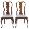 A distinctive pair of mahogany balloon back dining chairs, probably Delaware Valley, circa 1770.