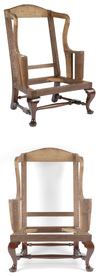 An important Queen Anne mahogany wing chair, Newport, Rhode Island, circa 1760