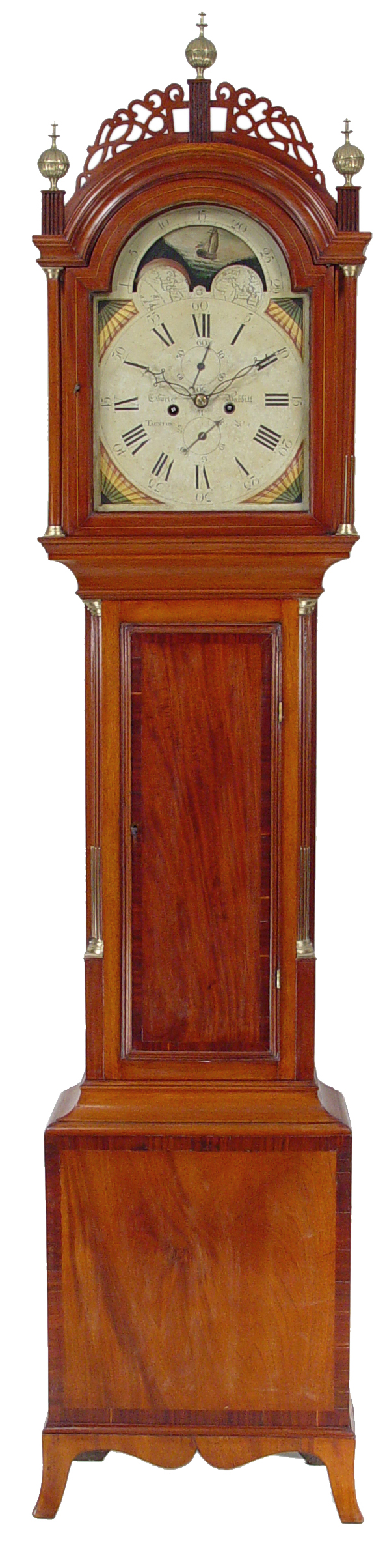 A Rare and Important Federal Tall Case Clock By Charles Babbitt, Taunton, Massachusetts, Circa 1820.