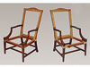 Rare Surviving Pair of Hepplewhite Lolling Chairs