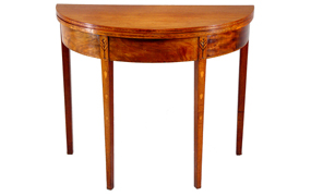 Hepplewhite Mahogany Demi-Lune Card Table