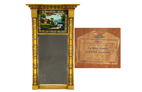 Labeled Sheraton Giltwood Mirror