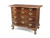 A Chippendale oxbow chest, Mass, circa 1775