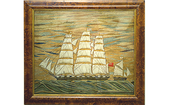 LARGE ENGLISH SAILORS WOOLWORK