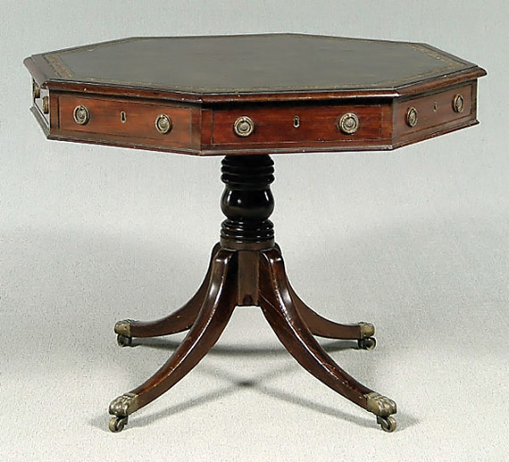 Regency Mahogany Drum Table
