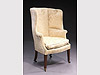 George III Mahogany Framed Wing Armchair