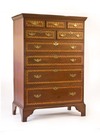 Rare Walnut Queen Anne Semi-High Chest