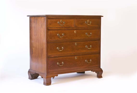 Small Walnut Chippendale Chest of Drawers