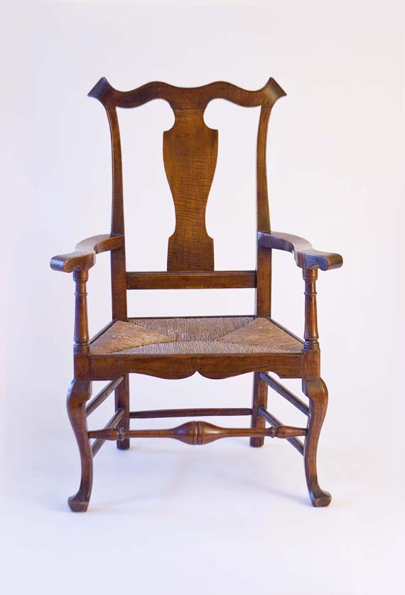 Rare Maple Queen Anne Armchair Attr. to William Savery