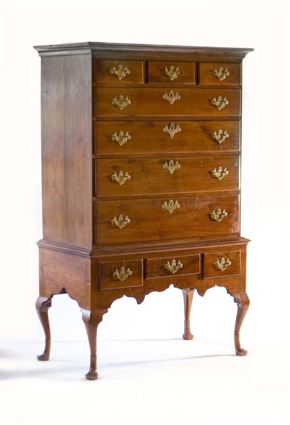 Walnut Queen Anne High Chest