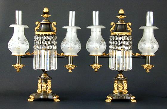 Pair of Double Arm Argands