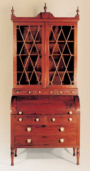 A Very Rare Sheraton Secretary Bookcase