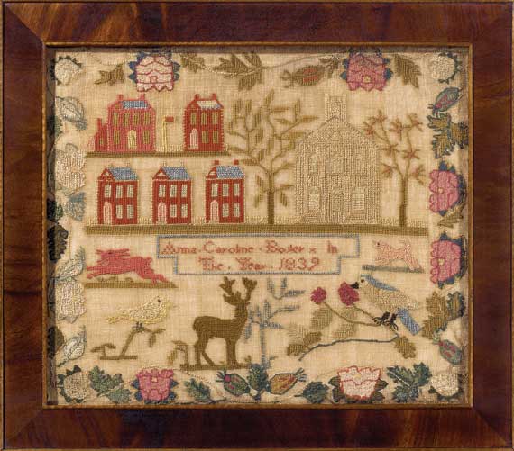 Excellent Sampler by Anna Caroline Boyer of Easton-1839