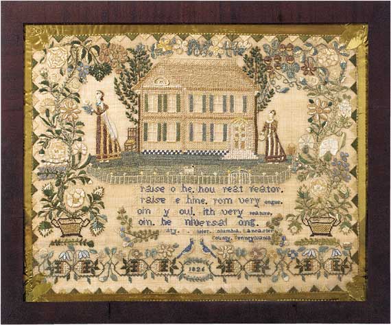 Outstanding and Important Pennsylvania Sampler by Mary Wisler of Columbia, Lancaster County