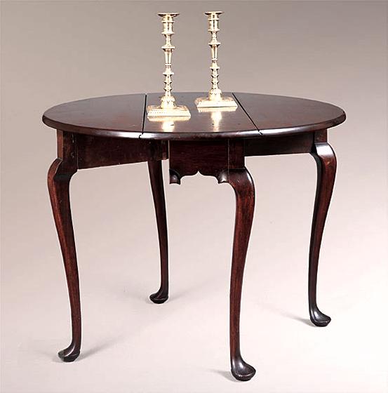 Diminutive Walnut Queen Anne Dropleaf Tea Table