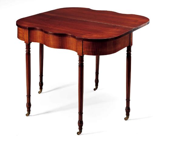Federal New England Cherry & TigerMaple Card Table
