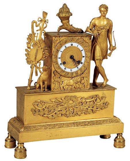 French Gilt Bronze Clock
