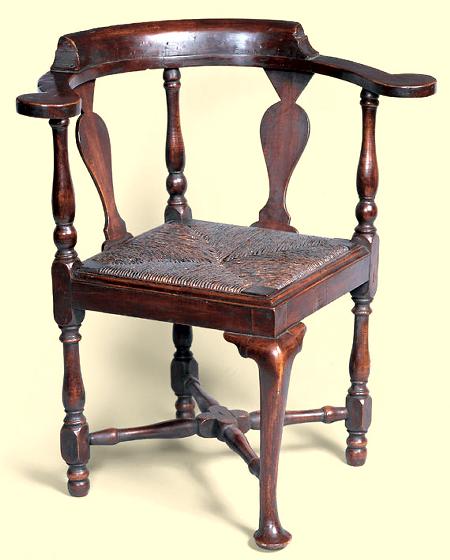 Queen Anne Maple Corner Chair