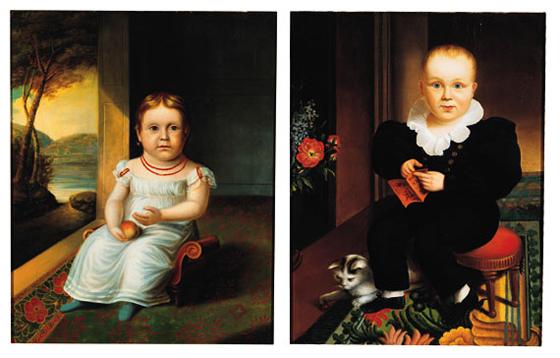 Pair of Portraits of Young Children