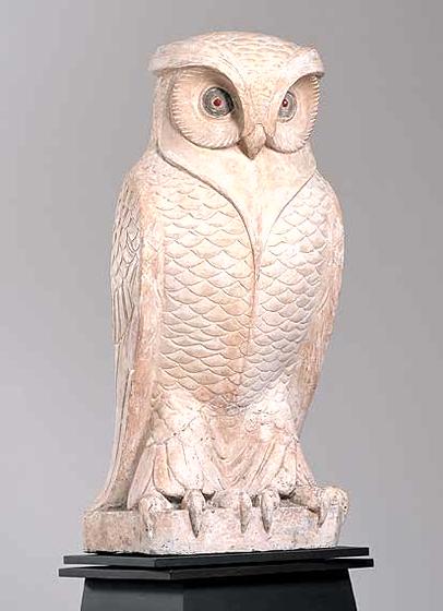 Carved Plaster Owl