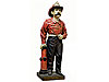 Fireman at Hydrant, Carved and Painted Wood