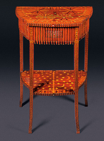 One-Drawer Marquetry Stand